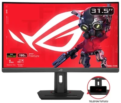 Monitorius ASUS ROG Strix XG32WCS, 31.5", 2560 x 1440, 180 Hz, VA, 1 ms