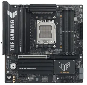 Pagrindinė plokštė „Asus TUF GAMING B850M-PLUS WIFI7“ | Procesorių šeima AMD | Procesoriaus lizdas AM5 | DDR5 | Palaikomos standžiojo disko sąsajos SATA, M.2 | SATA jungčių skaičius 4