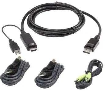 ATEN 2L-7D02UH ATEN USB HDMI su garso KVM kabeliu - 1,8 m