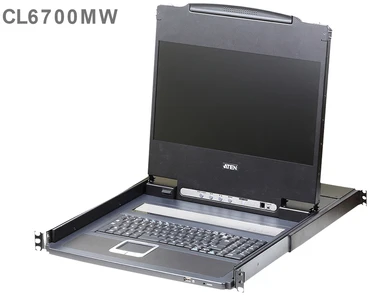 ATEN CL6700MW-ATA-AG ATEN KVM Console LCD 17,3 + klaviatūra + jutiklinė dalis 19 1U (USB / DVI / VGA / HDMI)