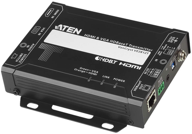AV signalo perdavimo sistema Aten DisplayPort / HDMI / VGA Switch su HDBaseT siųstuvu