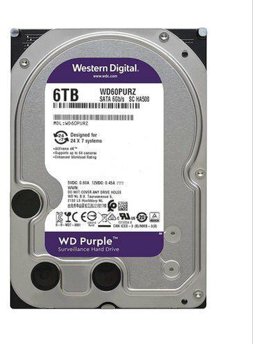 Western Digital WD Violetinė 6TB SATA 6Gb/s CE HDD 3.5inch internal 5640Rpm 128MB Cache Bulk