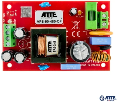 SMPS 48V 2A 90W ATTE APS-90-480-E maitinimo šaltinis