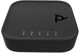 Ausinės „Hewlett Packard“ (HP) „Poly ATA 402 2FXS“ balso prievado VoIP adapteris su atviru SIP ir maitinimo šaltiniu. Nereikalingas.