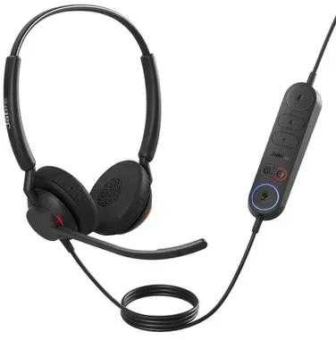 Jabra Engage 40 MS Stereo Inline Link Laidinės ausinės, USB-C/USB-A, Juoda
