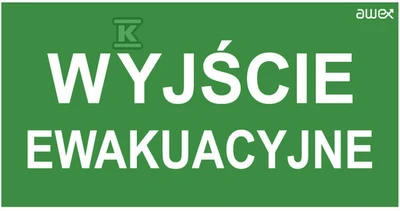 Evakuacinio išėjimo ženklas WYJŚCIE EWAKUACYJNE