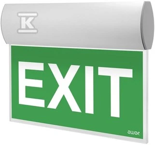 Avarinis EXIT šviestuvas 1,2W sidabrinis