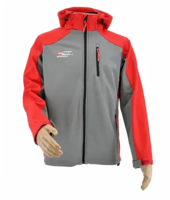 AW-Tools Darbinė striukė su gobtuvu AWTools AW02705; T4; 3XL raudona/pilka