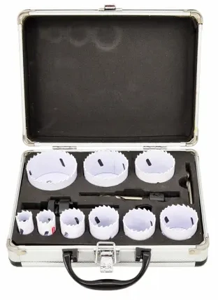 AW-Tools Gręžimo karūnų komplektas AWTools AW49468BL; 19-64 mm; 40 mm; 13 vnt.