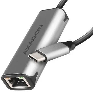 Axagon ADE-25RC SUPERSPEED USB-C 2.5 GIGABIT ETHERNET Kompaktiškas aliuminio USB-C 3.2 Gen 1 2.5 Gigabit Ethernet 10/100/1000/2500 Mbit adapteris su automatiniu diegimu.