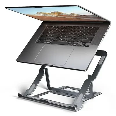 AXAGON STND-LAG Nešiojamas kompiuteris Stand, height-adjustable, foldable, aliuminio – pilkas