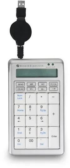 Bakker Elkhuizen Carruzzo BakkerElkhuizen S-board 840 Numeric skaičių klaviatūra PC USB Šviesiai Žalia, Balta