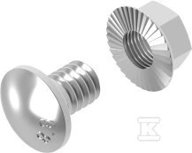 Baks SGK varžtas M6X12-E+ Dantyta flanšo veržlė (komplektas) 661020 OP100PCS Baks