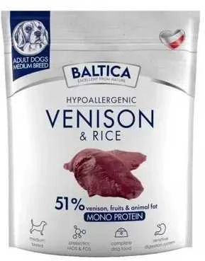 BALTICA Nutraceutic Hypoallergenic Medium breeds Venison with ryžiai – sausas Maistas šunims – 1kg