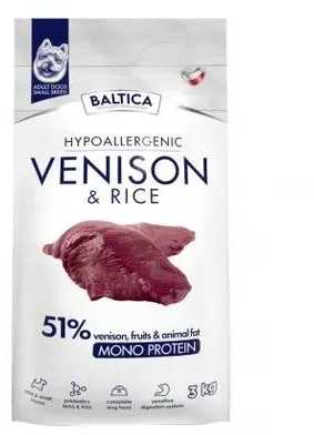 Baltic Agro BALTICA Nutraceutic Hypoallergenic Small breeds Venison with ryžiai – sausas Maistas šunims – 3kg