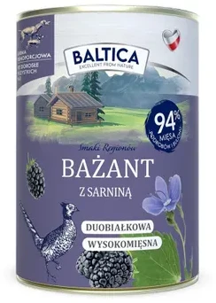 BALTICA Smaki regionów fazanas su elniena – drėgnas ėdalas šunims – 400g