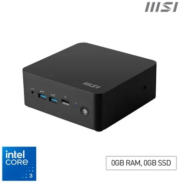 MSI CUBI NUC 1MG-014BEU Nešiojamoji plokštė: Intel Core 3 100U, RAM, HDD, 2YW