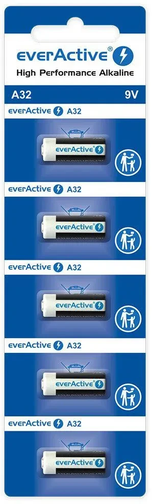 Baterija A32 / 32A everActive 9V (5 vnt. lizdinėje pakuotėje)