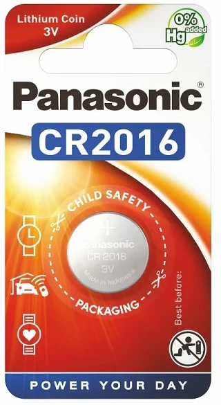 CR2016 PANASONIC baterija (lizdinėje plokštelėje 1 vnt.)