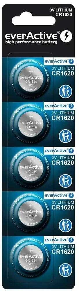 CR1620 everActive baterijų pakuotė 5 vnt.