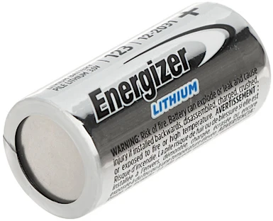 Energizer CR123 ličio baterija iš arti