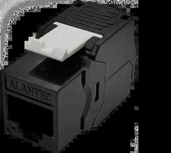 Be įrankių UTP kat. 5e Keystone RJ45 modulis, SLIM, juodas ALANTEC