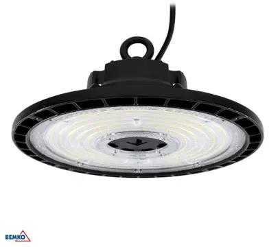 Bemko 200W LED UFO šviestuvas PARIT, juodas, 4000K, IP65, 90°, DALI