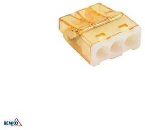 Bemko 3 polių jungtis, 0,5-2,5mm2, 100vnt