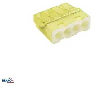 Bemko 4 polių jungtis, 0,5-2,5mm2, 100vnt