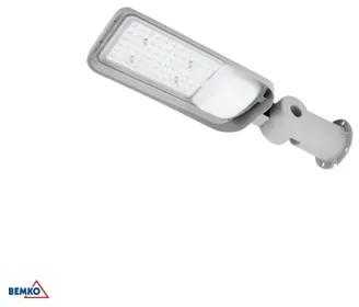 Bemko 70W LED gatvės šviestuvas JAZMIN, šviesiai pilkas, 4000K, IP65, 140°x70°, su šviesos jutikliu
