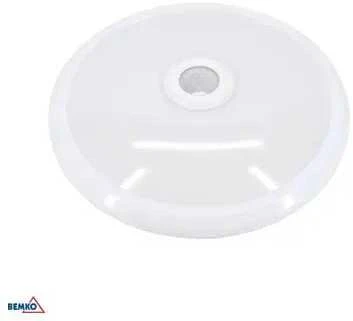 Sieninis šviestuvas Bemko 12W LED plafonas su judesio davikliu DORIA, baltas, 4000K