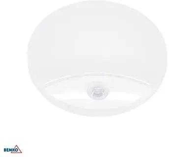 Lubinis šviestuvas Bemko 10W LED plafonas su judesio davikliu TAWAN, baltas, 4000K, IP44