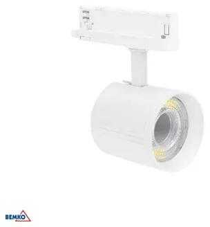 Bemko 12-40W LED akcentinis šviestuvas į 3 fazių bėgelį VASKO, baltas, 4000K