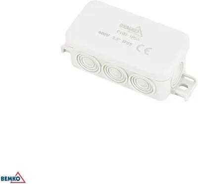 Bemko PUSZKA INSTALACYJNA NATYNKOWA 85x45x37MM IP55 8P JASNOSZARA E04-PI08-IP55