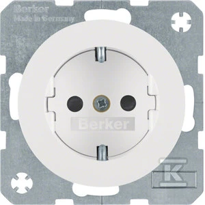 Elektros lizdas Berker R.1/R.3, Elektros lizdo tipas Su vaikų apsauga, Spalva Balta