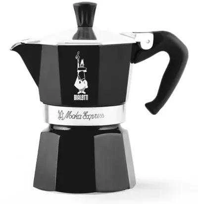 Bialetti Moka Express 3tz kavos virimo aparatas, juodas