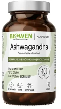 Biowen Maisto papildas Ashwagandha 400 mg 120 kapsulių