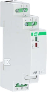 F&F Bistabilios relės įjungimas / išjungimas 1P 16A atskirta 100–265 V kintamoji srovė (BIS-411i 230 V)
