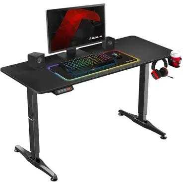 Žaidimų stalas Huzaro Hero 8.5 Gaming Desk, Motorizuotas, Reguliuojamo aukščio 740-1190mm, Juodos spalvos