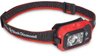 Black Diamond Juodas Diamond Juodas Diamond Storm 450 Juodas, Raudona Headband prožektorius