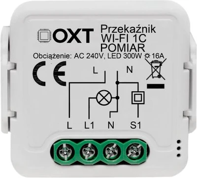 Blebox Tuya – vieno kanalo mini WiFi relė – Android/iOS programa – OXT SWT21P