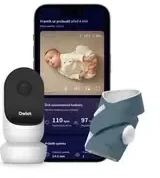 Išmani kūdikio kojinė „Owlet Dream Sock“, mėlynos spalvos + Owlet Cam 2 mobili auklė