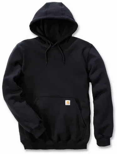 Carhartt Bluza Carhartt vidutinio svorio džemperis su gobtuvu, juodas