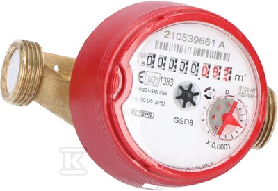 BMETERS Antiagnetinis vandens skaitiklis GSD8-I Heat Vanduo, 1 / 2 "AC Q3-1.6 m3 / h, Tmax: 90 ° C, L = 110mm, MID R100 / R50 AM