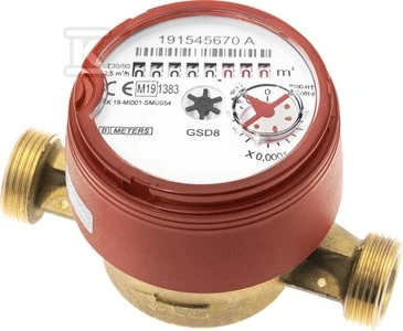 BMETERS antimagnetinis vandens skaitiklis GSD8-I šiltam vandeniui, 1/2'' AC Q3-2.5 m3/h, Tmax:90°C, L=110mm, MID R100/R50 AM