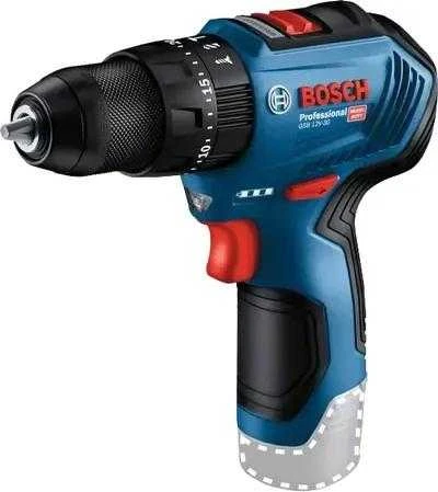 Smūginis suktuvas-gręžtuvas Bosch GSB 12V-30; 12 V; (be akumuliatoriaus ir pakrovėjo)