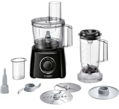 Virtuvinis kombainas Bosch | Food processor | MCM3201B | 800 W | Greičių skaičius 2 | Bowl capacity 2,3 L | Ice crushing | Maišytuvas | Juodas