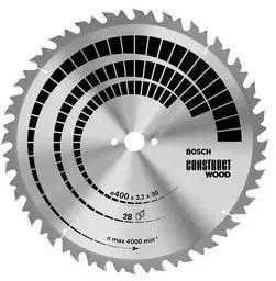Pjovimo diskas medienai Bosch CONSTRUCT WOOD; 350x3,2x30,0 mm; Z24; 20°