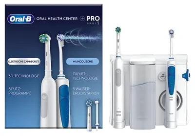 Dantų šepetėlis Braun Oral-B Center OxyJet burnos drėkintuvas + Oral-B Pro 1