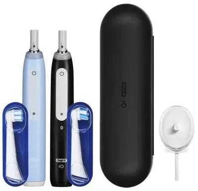 Braun iOG3d.2i6.2K Oral-B iO3 Elektrinis Dantų Šepetėlis Matt Juodas/Ice Mėlyna Duo Pack Edition